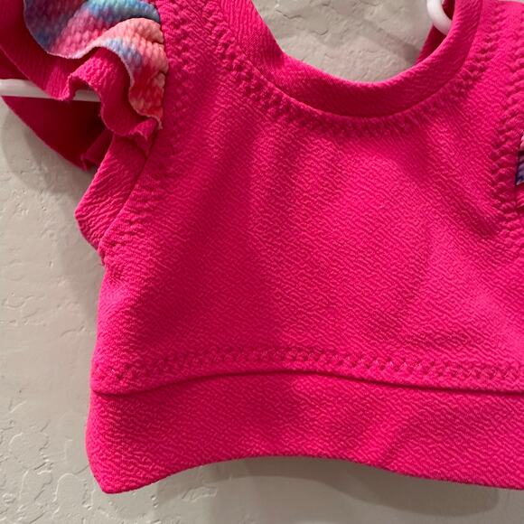 Summer Sky Pink Tie Dye Ruffle Bikini Swim - Picture 4 of 10